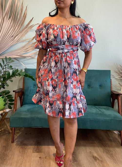Abstract puff dress