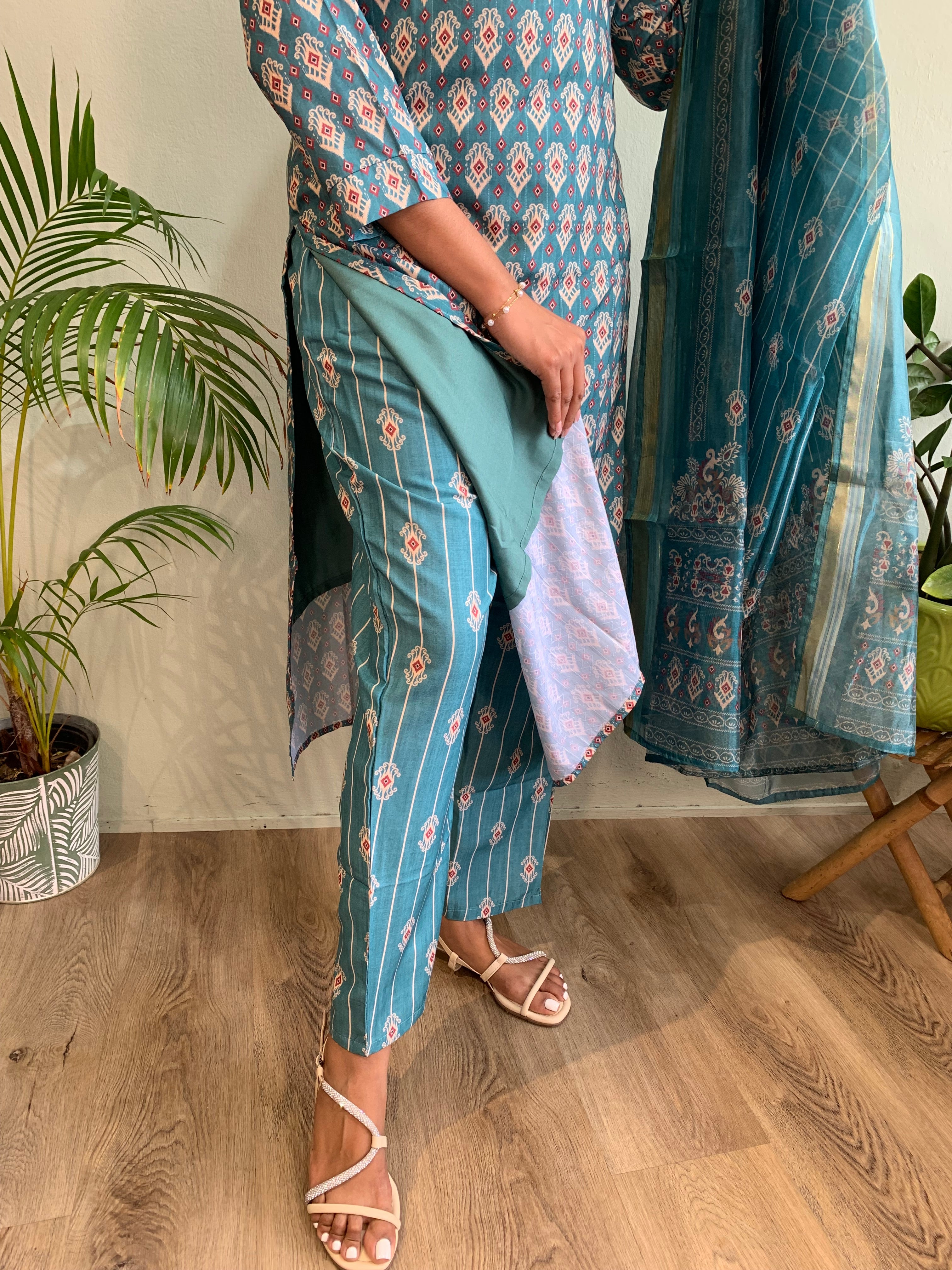 Churidar Teal