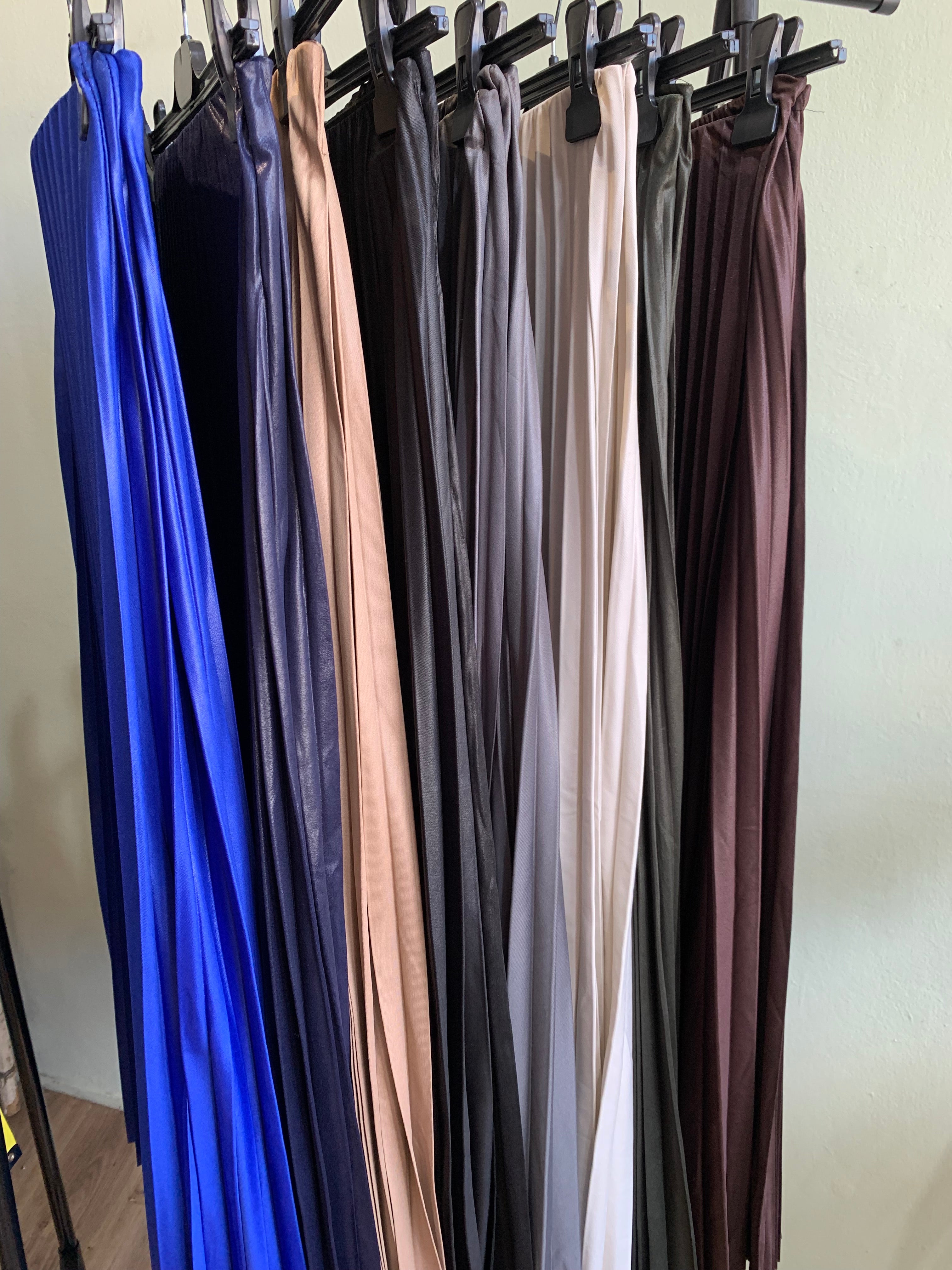 Sheen Pleated Skirt