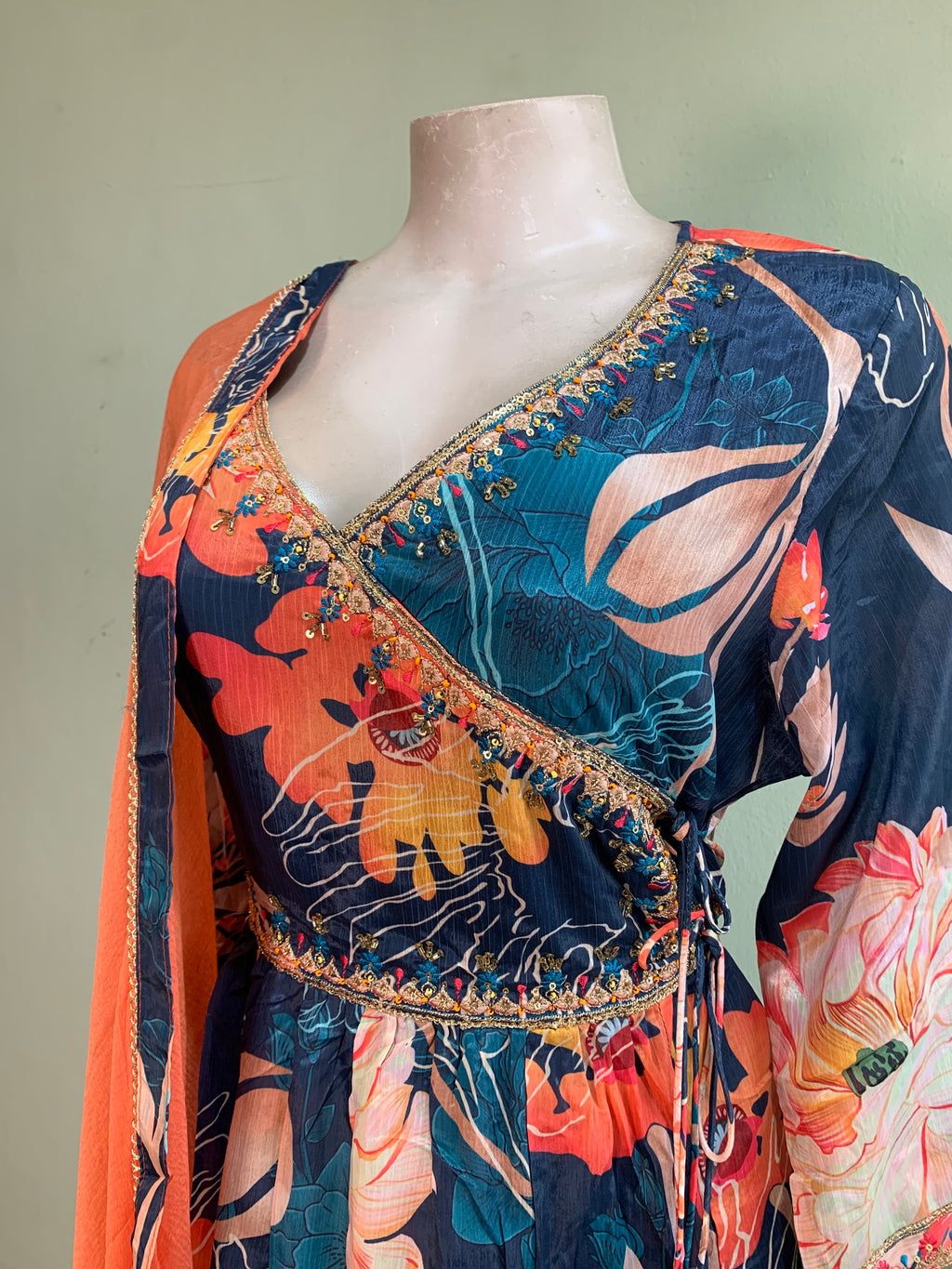 Anarkali with Ties