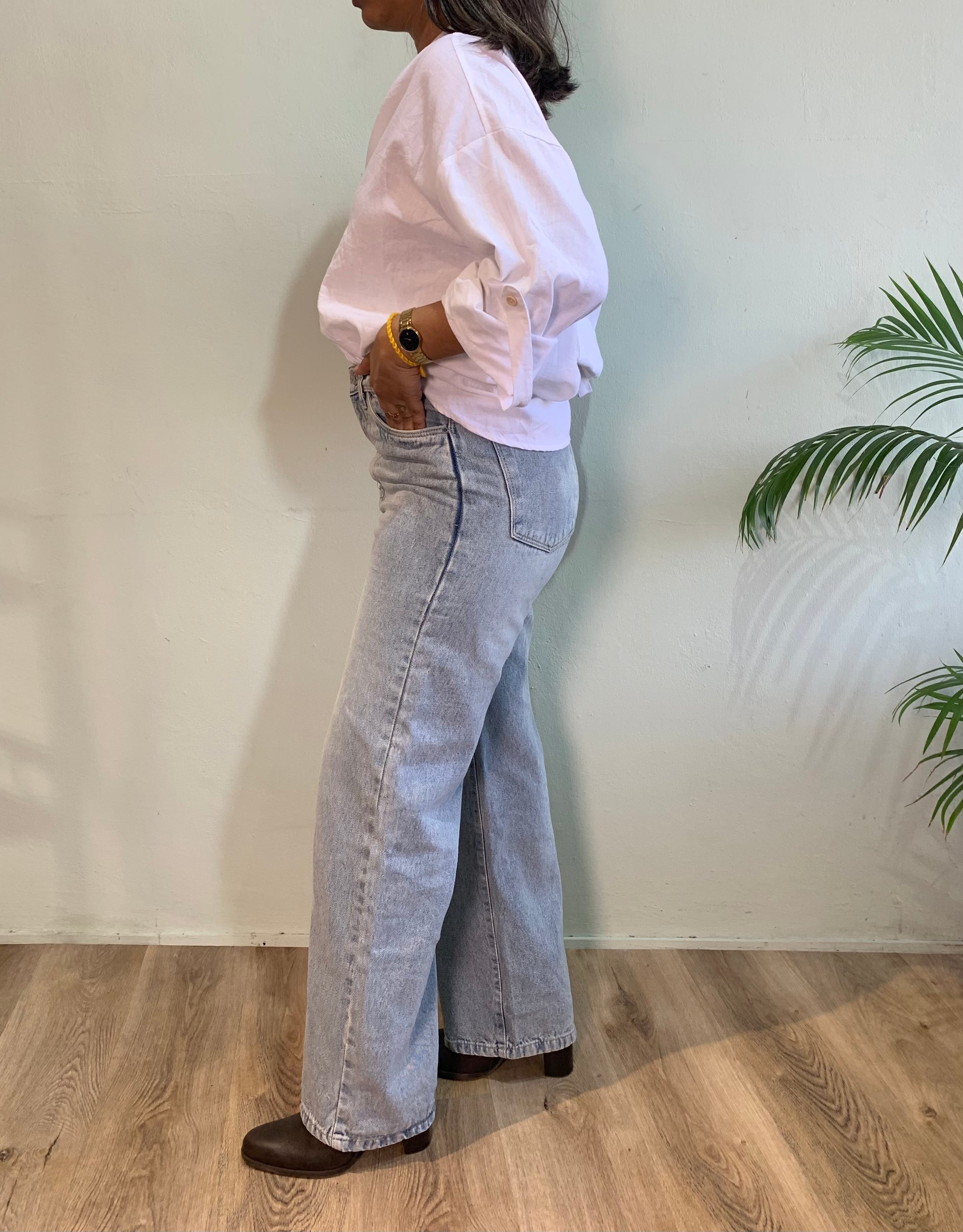 High waist wide leg willy Denim jeans