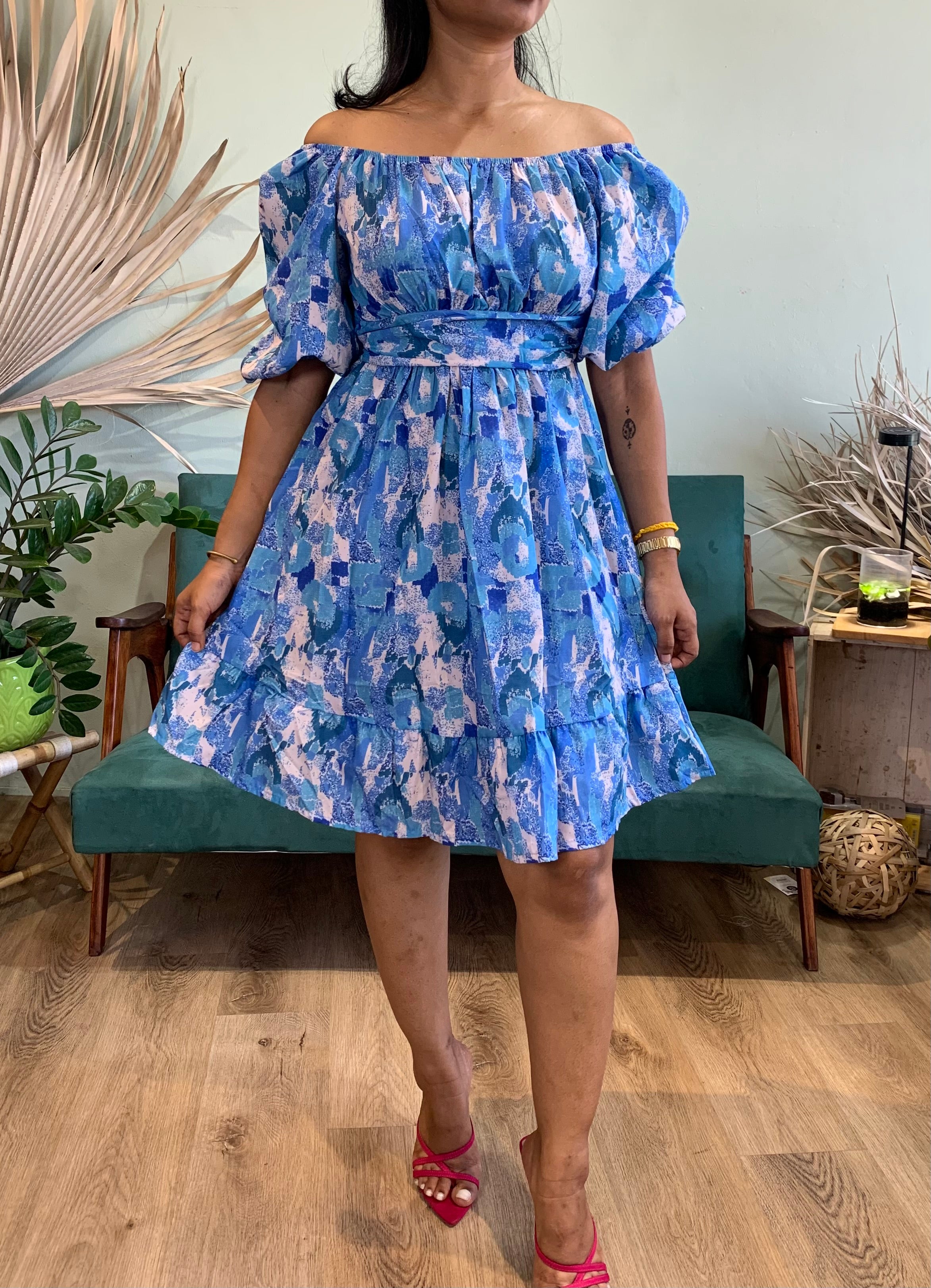 Abstract puff dress