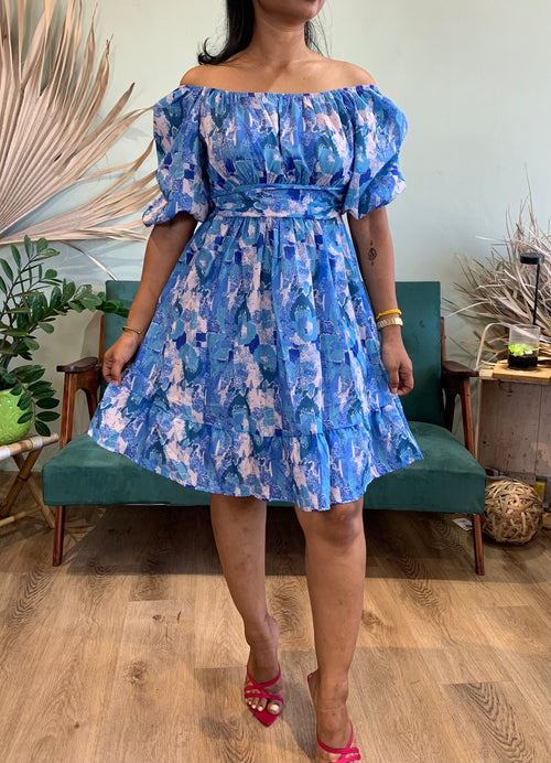 Abstract puff dress