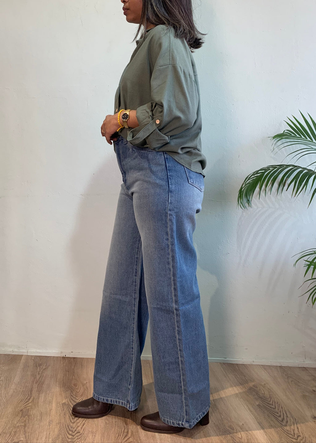 High waist wide leg willy Denim jeans