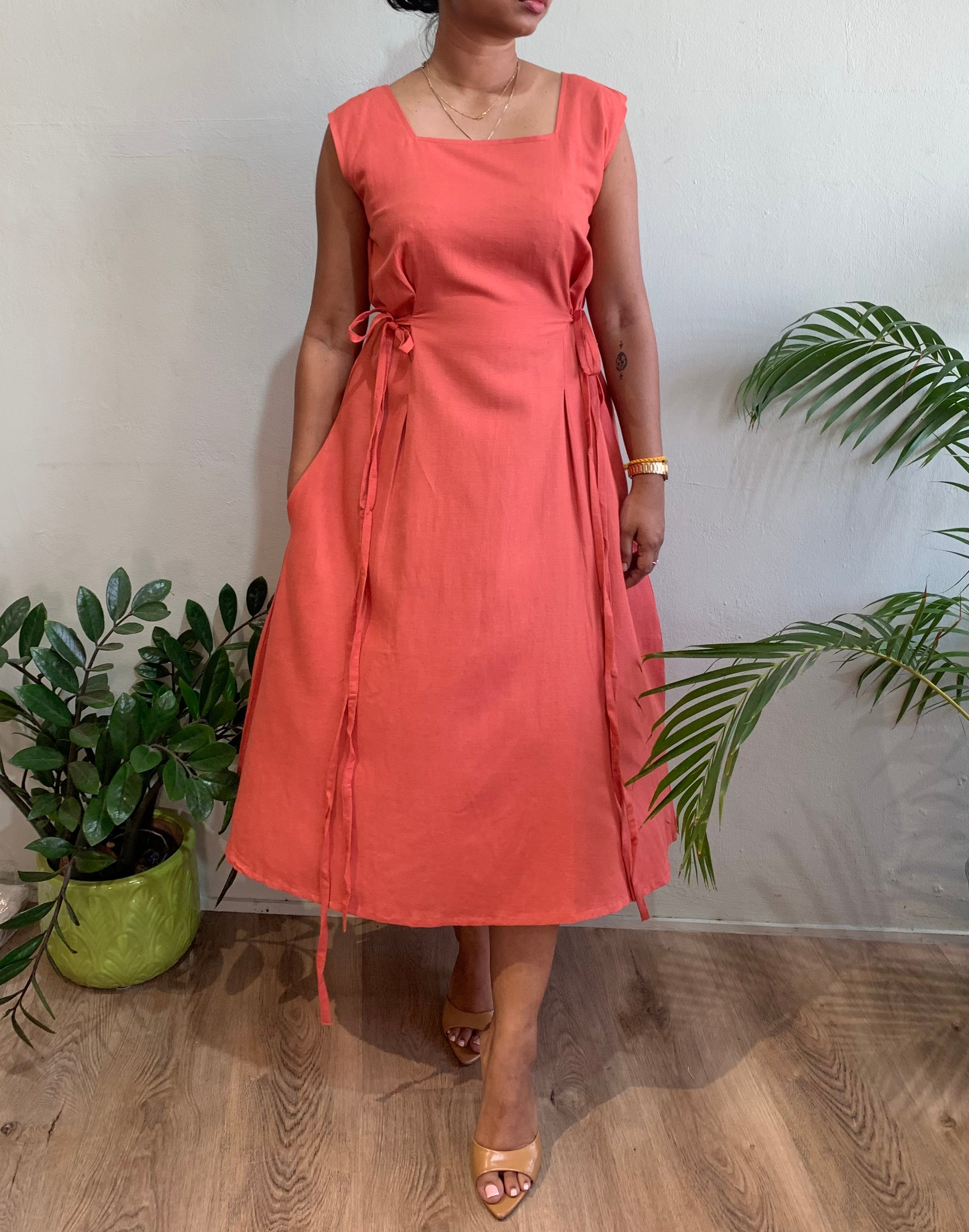 Square neck dress