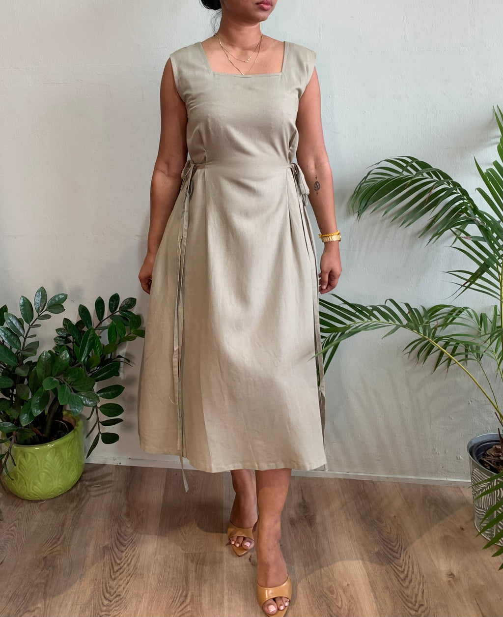 Square neck dress