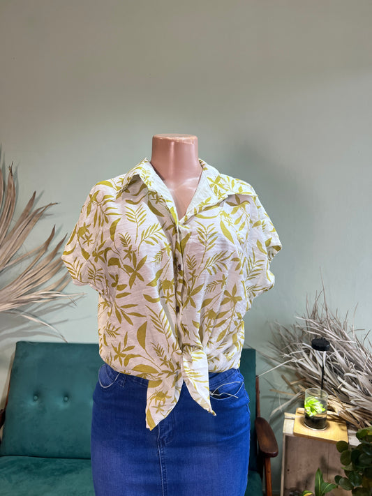 Tropical short sleeves blouse