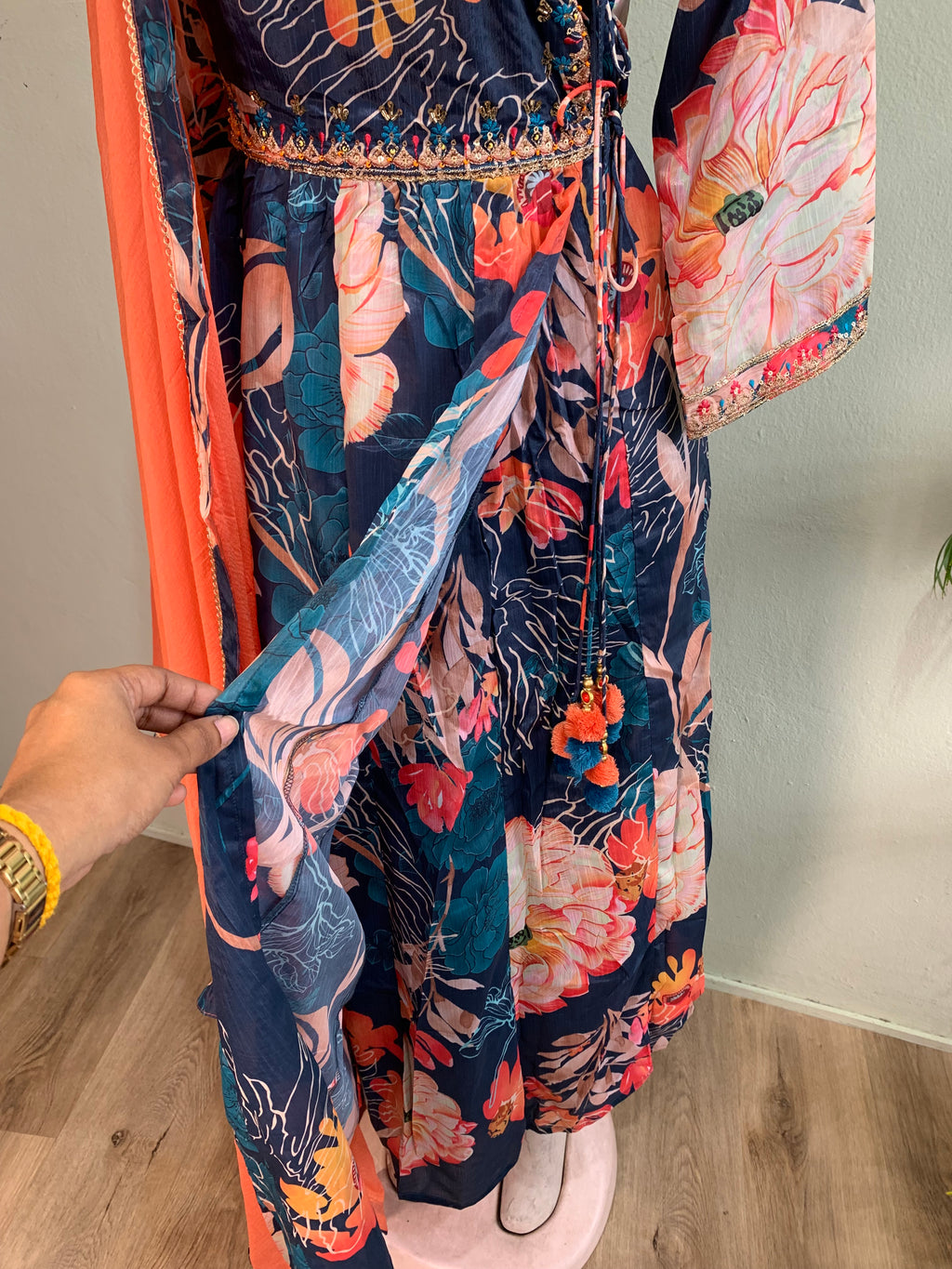 Anarkali with Ties