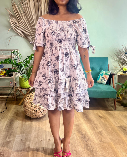 Off shoulder floral dress