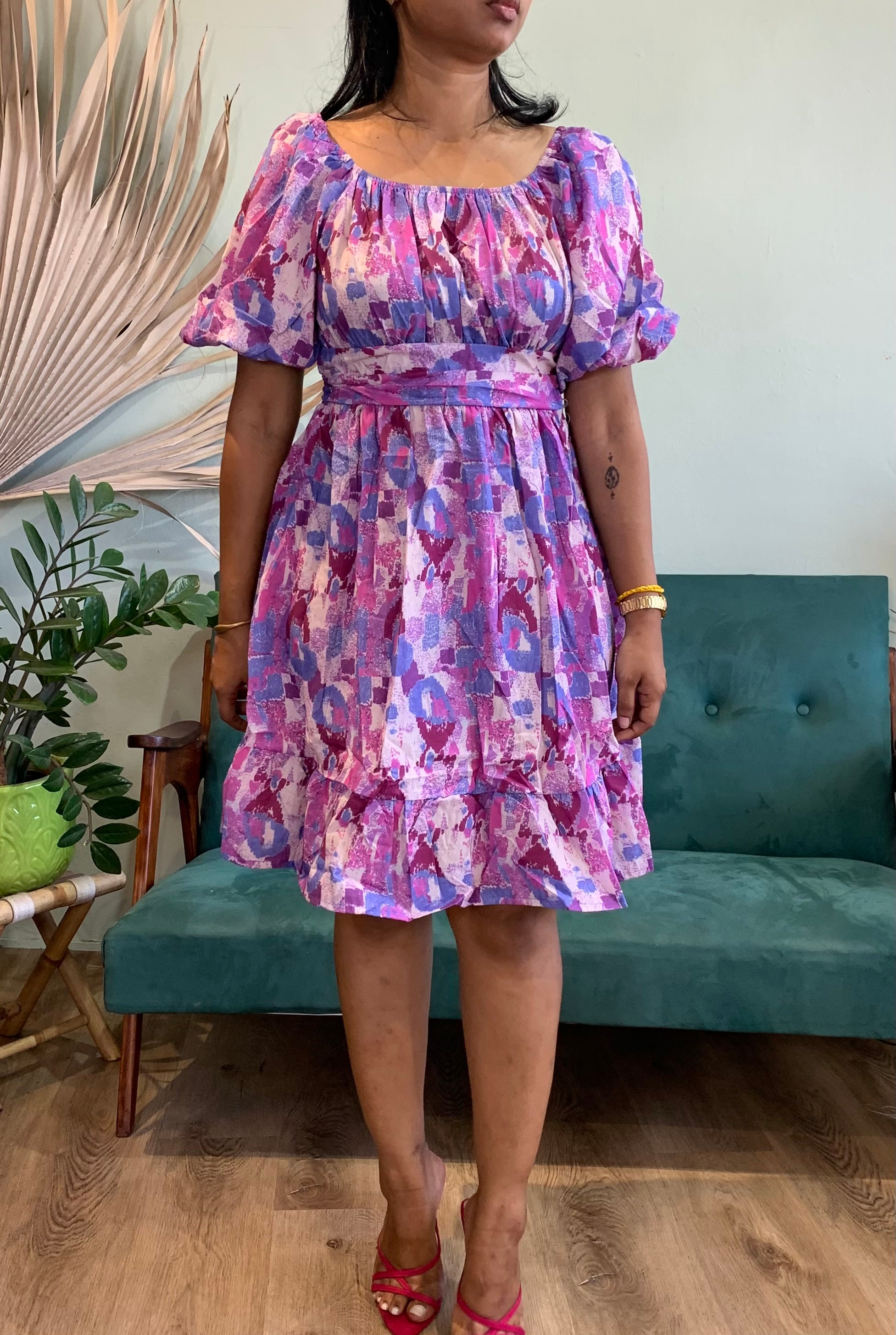 Abstract puff dress
