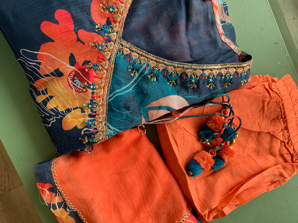 Anarkali with Ties