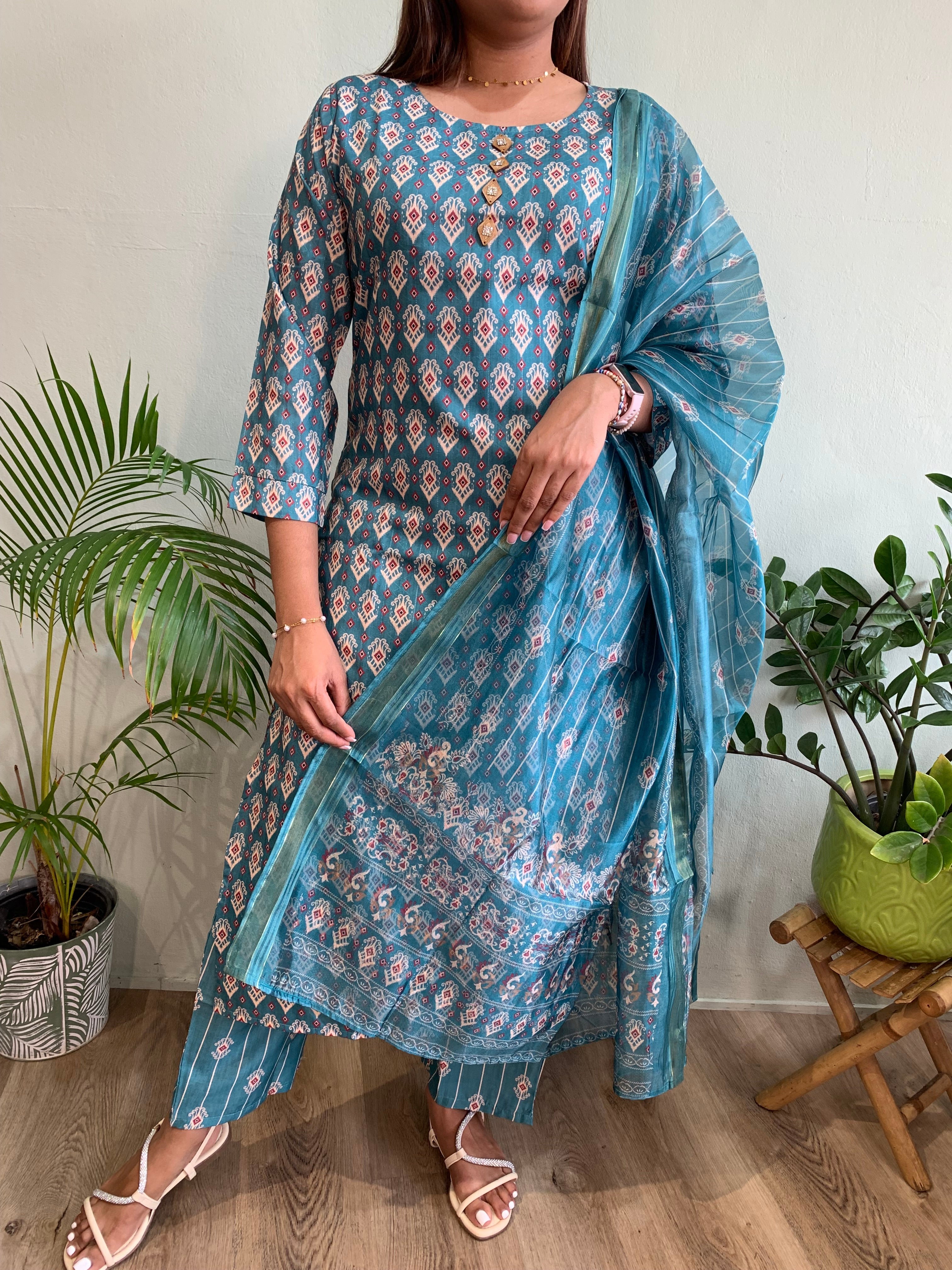 Churidar Teal