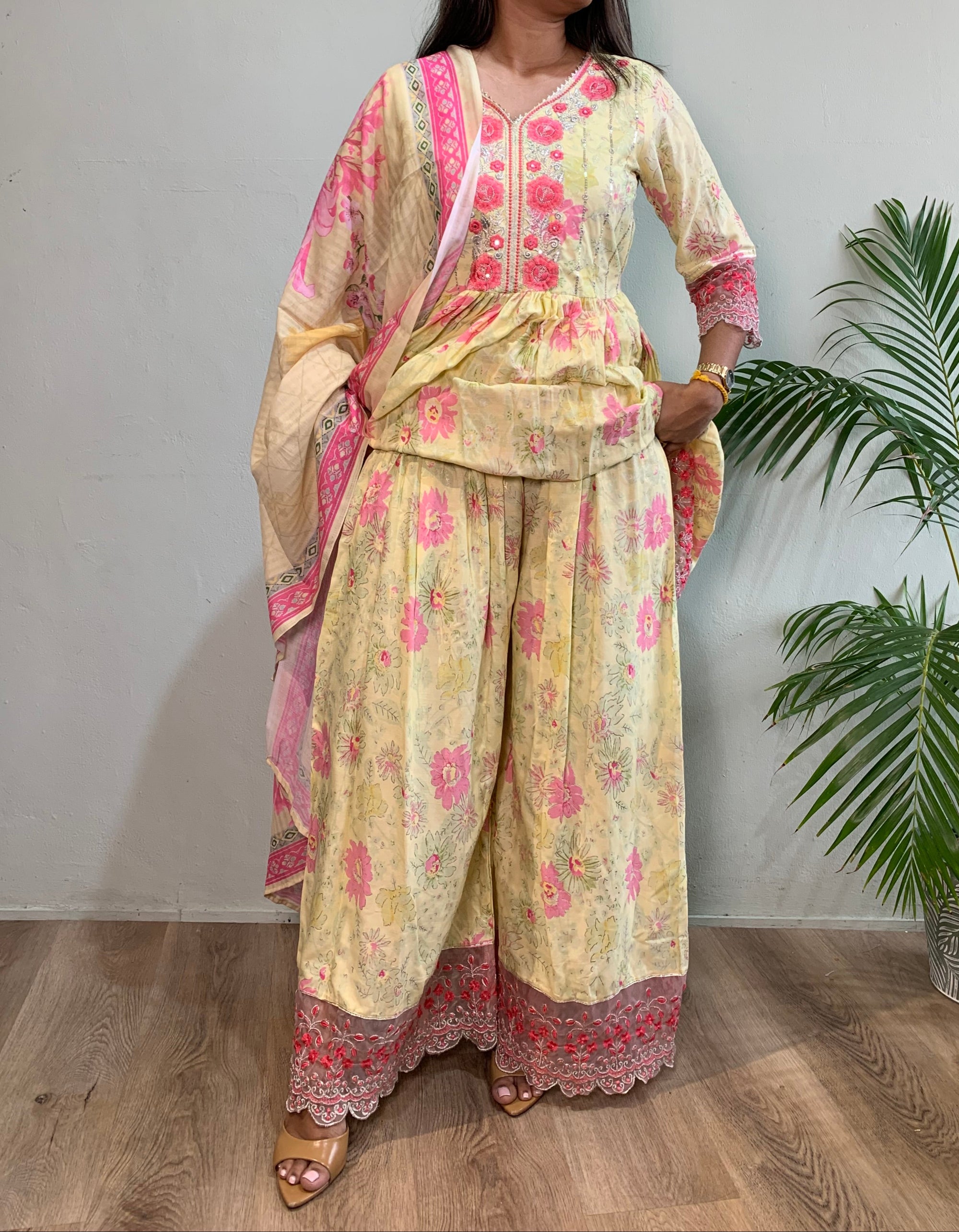 Yellow palazzo Set